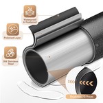 TopikaHome-Adjustable Shower Curtain Rod Curved Black 120-180cm, Wall-Mount