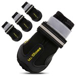 TopikaPet-Waterproof Dog Shoes, Reflective Straps, Anti-Slip Rubber Sole