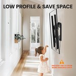 Topika - Low Profile Tilting TV Wall Mount for 26-80" TVs, 3.6cm Slim Fit