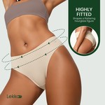 Lekkon Women's Bikinis Panties Classic Microfiber Silky Underwear 3/6 Pack