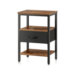 Topika - Night Stand for Bedside,Nightstand Bedside Table w/ Storage Shelve