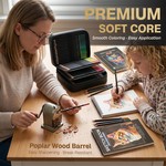 Topika 120 Colouring Pencils Set, 2 Sketchbooks, Oil-Based Drawing Art Set