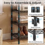 Topika Clothes Trolley Telescopic Rail Metal Rack&Single layer 30kg load