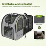 Topika Cat Backpack Carrier, Expandable Travel Bag with Mesh Panels
