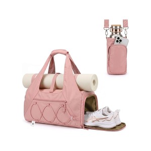 Topika Stylish Gym Bag With Shoe Compartment & Water Bottle Pouch