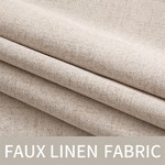 Topika 100% Blackout Linen Eyelet Curtain for Bedroom & Living Room