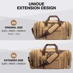 Topika Canvas Duffle Bag for Travel, 50L Expandable Weekend Duffels