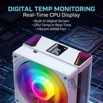 Topika - Cooling Fans For PC RGB CPU Cooler LED White CPU Cooler