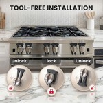 Topika 6-Piece Oven Knob Protectors, Stove Safety Lock for Baby & Pet
