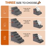 Topika 4-Step Dog Stairs for Small Dogs and Cats, Dog Ramp