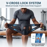Topika - Kniee Brace, Knee Meniscus Sports Knee Guard with V-Cross Straps