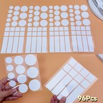 Topika 96 pcs Double Sided Sticky Dots& Tape Set, No Trace Adhesive Kit