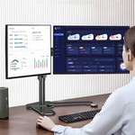 Topika - Dual Monitor Arm Mount Desk Stand Compatible with 13-30" screens