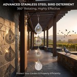 Topika Stainless Steel Teardrop Reflective Bird Deterrent Set