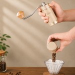Bincoo - Manual Coffee Grinder Hand Grinder, 6-Setting Portable Coffee Mill