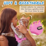 TopikaPet - Cat Harness and Leash Set, Escape Proof, Adjustable Cat Vest