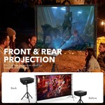 Topika - Projector Screen 120 Inch Projection Screen With Stand Portable