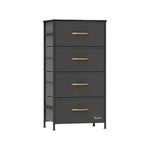 Topika - 4-Drawer Storage , Steel Frame, Wood Top, Drawer Storage Dresser