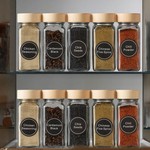 Topika - Spice Rack Organiser Drawer,Spice Jars for Cabinet Set with Labels