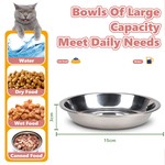 Topika Non-Slip Stainless Steel Cat Food Bowls Whisker Friendly