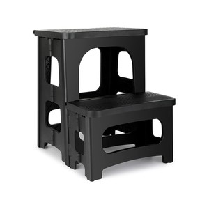 Foldable Step Ladder,Non-Slip Portable Footstool with Dual Platform