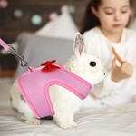 TopikaPet - Rabbit Harness & Leash Set, Adjustable Mesh Vest for Small Pets