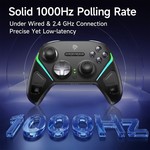 EasySMX Wireless Game Controller, Charging Dock, TMR Anti-Drift Joysticks