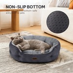 Topika Round Plush Pet Bed, Washable & Non-Slip Dog Bed, Cat Bed