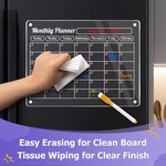 Topika - Magnetic Planners Fridge Weekly Planner, 4 Pcs Acrylic Boards