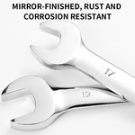 Topika - 7pcs Flex Head Ratcheting Wrench Set, Chrome Vanadium Steel Tools