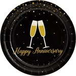 Topika - 144-Piece Happy Anniversary Paper Party Plates Set (24 Guests)