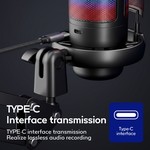 Topika - Gaming Microphone Set with Boom Arm, USB RGB for PC Mac PS5