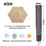 TopikaHome - Patio Parasol Waterproof Cover for Outdoor Umbrella, 190x30cm