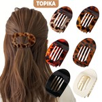Topika - Flat Hair Clips for Women, Claw Clips for Thick & Thin Hair, 6pcs