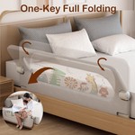 Topika Foldable Bed Rail for Toddlers & Baby, Bed Safety Rail Children