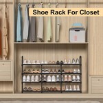 Topika 4-Tier Adjustable Metal Shoe Rack, Shoe Storage Organizer