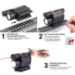 Topika - Tactical Red Laser Sight & 200LM LED Flashlight Picatinny Mount