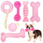 TopikaPet - 6pcs Puppy Chew and Squeaky Toys, Teething Toys for Small Dogs