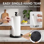 Topika - Black Paper Towel Holder, Stainless Steel Kitchen Towel Holder