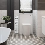 Topika Slim Bathroom Storage Cabinet with Paper Holder for Small Spaces