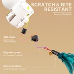 Topika Automatic Cat Laser Toy, USB Hanging Feather Teaser for Indoor Cats