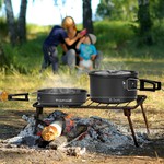 Topika 17pcs Camping Cookware Set Camp Utensils for Outdoor Cooking Picnics