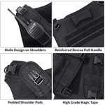 Topika - Heavy Duty Tactical Vest, Combat Vest with Detachable Pouches