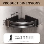 TopikaHome - Corner Shower Caddy with Soap Holder for Home Decor Organizer