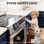 Topika 6-Piece Oven Knob Protectors, Stove Safety Lock for Baby & Pet