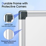 Topika Whiteboard with Pen, Double Side Dry Ease Magnetic Wall-Mounted