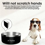 Topika Stainless Steel Dog Bowls No-Slip, Double-Walled Design