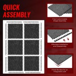 Topika - EVA Rubber, Mat Interlocking Foam Floor Mats Weight Mats, 6/12 Pcs