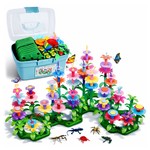 Topika 196PCS Garden Building Blocks with Insect Set STEM Pretend Play Set