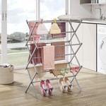 Topika 3-Tier Expandable Steel Clothes Rack & Foldable for Small Spaces